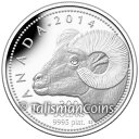 カナダ2014ロッキーマウンテンビッグホーンヒープ$ 300 1オンスプラチナプルーフミンテージ= 250! Canada 2014 Rocky Mountai...