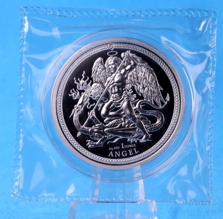 yɔi/iۏ؏tz AeB[NRC _RC [] 2018}Iu}1GWF1Vo[1IXVo[RCPP /v[t - 2018 Isle of Man 1 Angel 1 Silver 1 Oz Silver Coin PP / Proof-