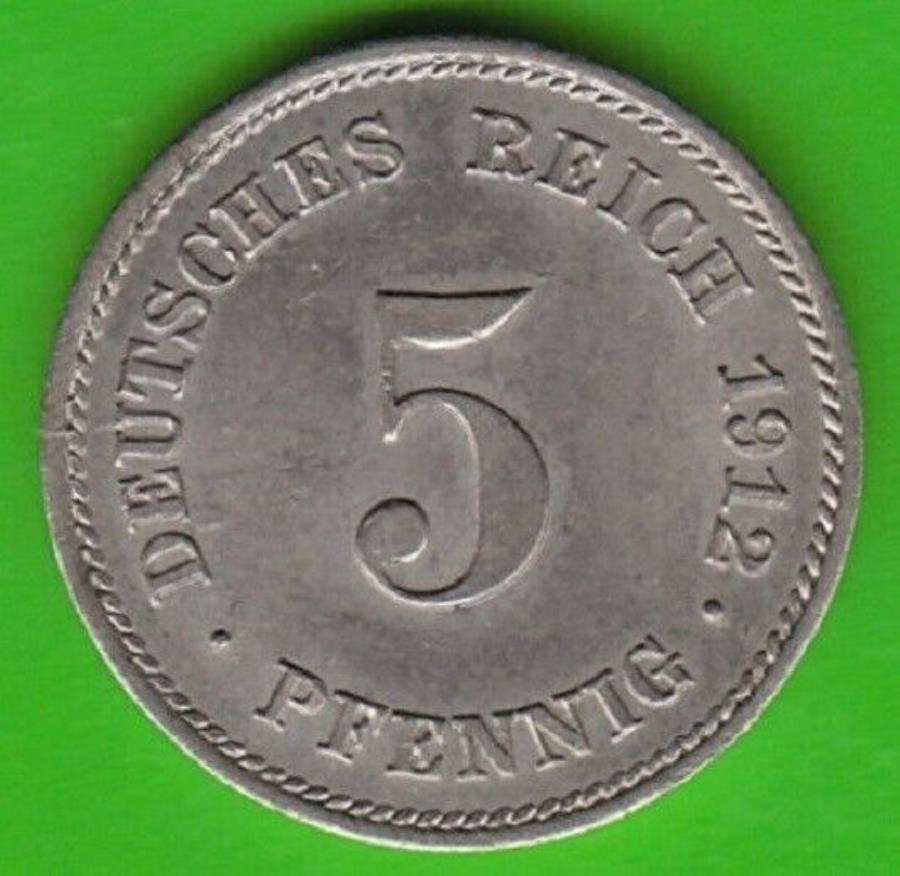 yɔi/iۏ؏tz AeB[NRC _RC [] Coin Pfennig Empire 5 pfennig 1912 e xfDĂgreat nswleipzig Coin Pfennig Empire 5 Pfennig 1912 E Better Than XF Great nswleipzig