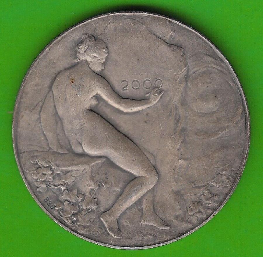  アンティークコイン モダンコイン  2000年のフライブルクシルバーメダル1904。学生ニースnswleipzig Freiburg Silver Medal 1904 on The 2000. Students Nice nswleipzig