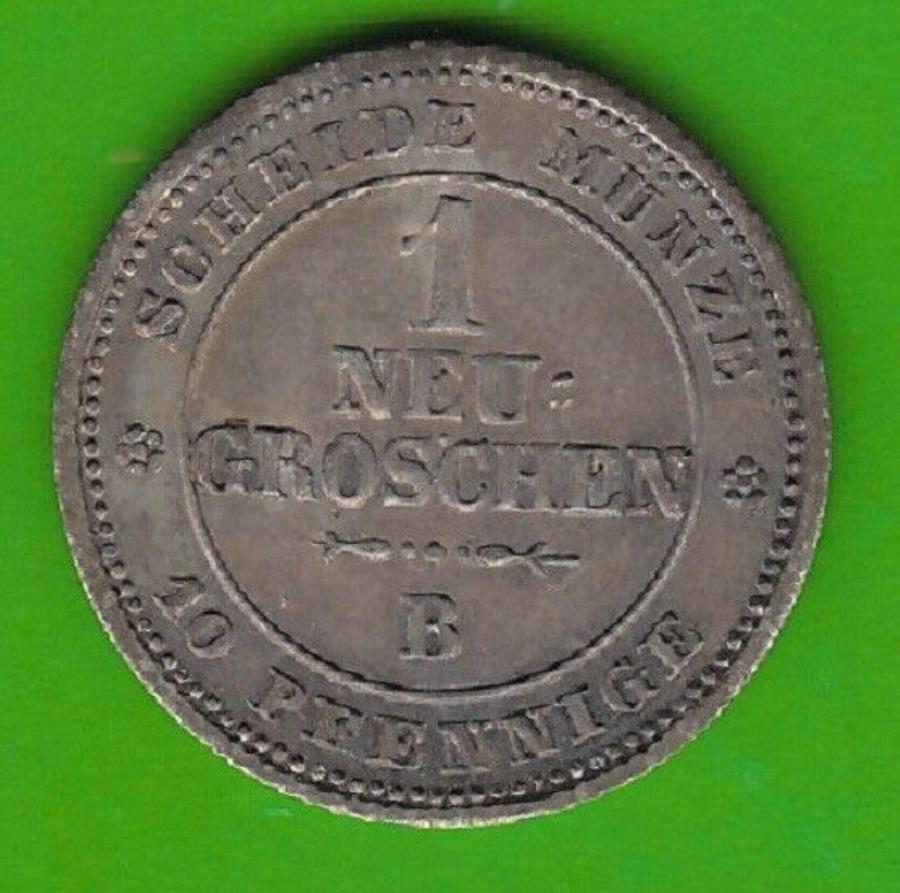 yɔi/iۏ؏tz AeB[NRC _RC [] RCVo[yj[UNZ1mCOVF1867rYėǂVZ nswleipzig Coin Silver Penny Saxony 1 Neugroschen 1867 With Arms Good Vz nswleipzig