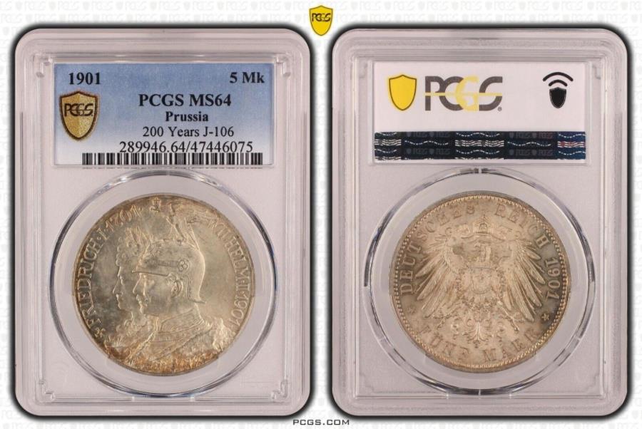 ޡץ5ޡ1901200ǯPCGS MS 64 Great Nswleipzig Coin Mark Pruss...