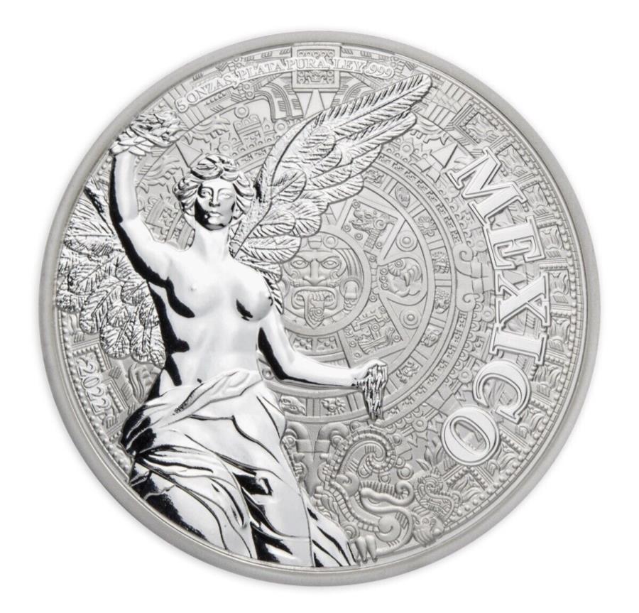  アンティークコイン モダンコイン  2022メキシコの独立天使5オンス逆プルーフシルバーメダルコインラウンド 2022 Mexico Angel of Independence 5 oz Reverse Proof Silver Medal Coin Round