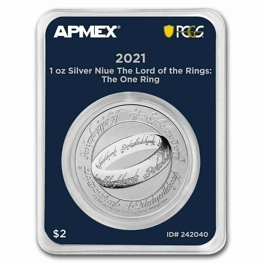 yɔi/iۏ؏tz AeB[NRC _RC [] 2021j[E[hEIuEUEOFThe One Ring1 oz .999 Silverbu Coin in Tep 2021 Niue Lord of the Rings: The One Ring 1 oz .999 Silver BU Coin in TEP