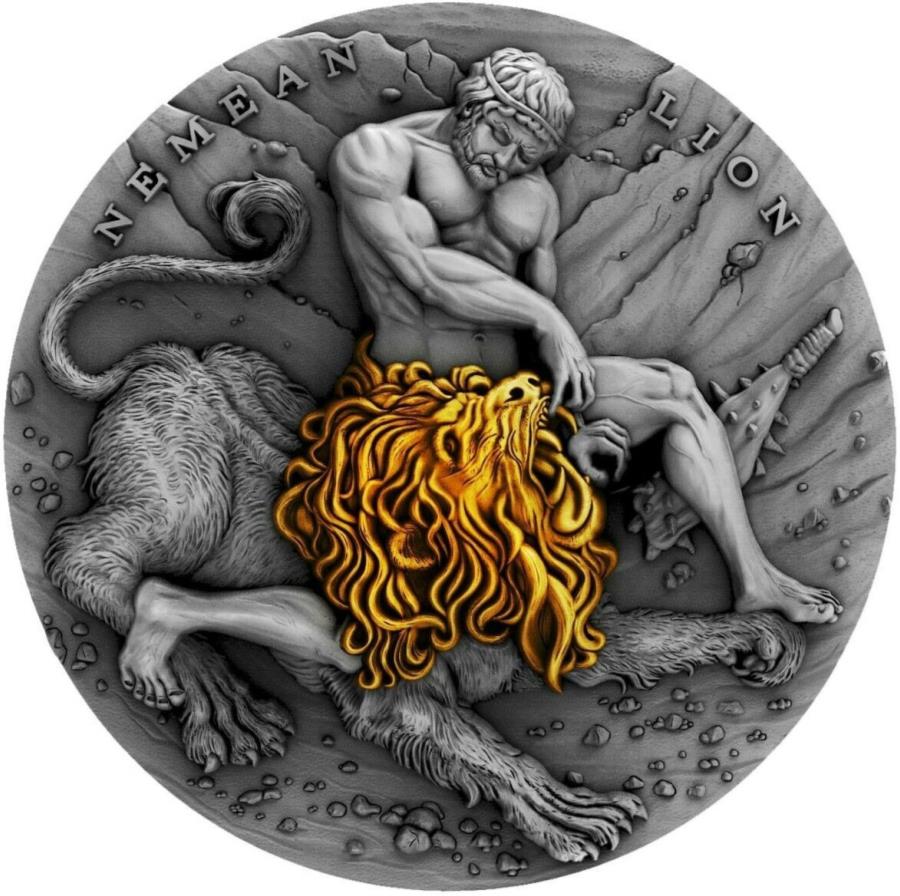 ڶ/ʼݾڽա ƥ 󥳥 [̵] 2018 $ 5 Hercules Nemean Lion Antique Finish 2 Oz Silver Coin12ϫƯ 2018 $5 Twelve Labours Of Hercules NEMEAN LION Antique Finish 2 Oz Silver Coin.