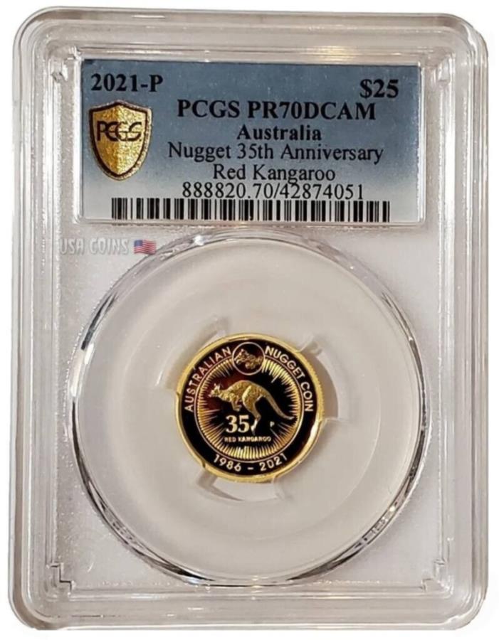 2021 1/4󥹥35ǯǰ󥬥롼ʥåPR70DCAMɥɥ 2021 1/4 Oz GOLD 35...