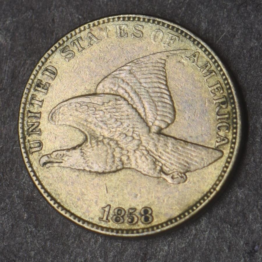 yɔi/iۏ؏tz AeB[NRC _RC [] 1858C[OZgtCO^[ - nCO[h -  - 1858 Large Letters Flying Eagle Cent - High Grade - COINGIANTS -