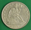 yɔi/iۏ؏tz AeB[NRC _RC [] 1874NɍoeBn[thxf̏ڍ 1874 Seated Liberty Half Dollars XF Details