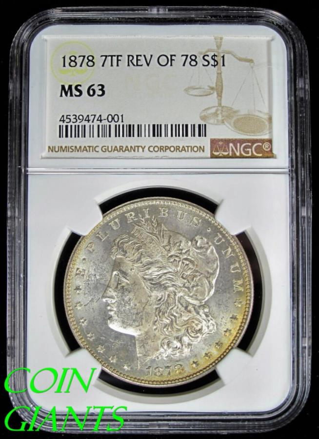 【極美品/品質保証書付】 アンティークコイン モダンコイン [送料無料] 1878 7TF Rev 78 Morgan Silver Dollar NGC MS 63 UNC BU VAM-70トップ100 DDOコイン 1878 7TF Rev 78 Morgan Silver Dollar NGC MS 63 UNC BU VAM-70 TOP 100 DDO Coin