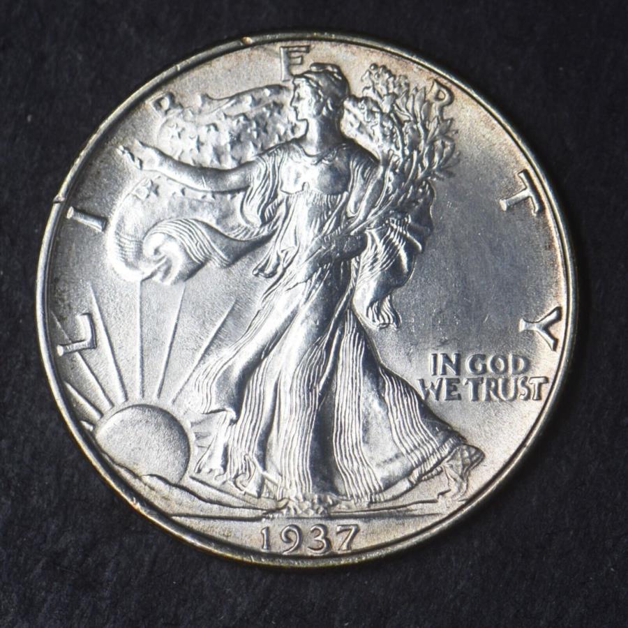 楽天アンティーク王子_ANTIQUE PRINCE【極美品/品質保証書付】 アンティークコイン モダンコイン [送料無料] 1937 -Pウォーキングリバティシルバーハーフダラー50c -HISH GREAD -COINGIANTS- 1937-P Walking Liberty Silver Half Dollar 50C -High Grade- COINGIANTS -