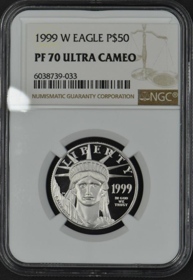 1999-wץʥ$ 50 1/2 ozt ngc pf70ȥ饫ᥪ 1999-W Proof Platinum Eagle...