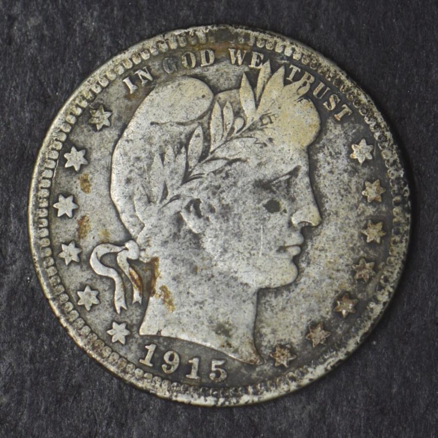 yɔi/iۏ؏tz AeB[NRC _RC [] 1915 -Do[o[Vo[NH[^[_[25C- - 1915-D Barber Silver Quarter Dollar 25C - COINGIANTS -