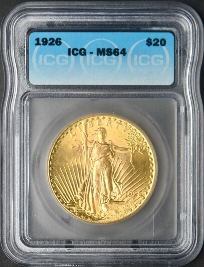 yɔi/iۏ؏tz AeB[NRC _RC [] 1926 $ 20S[hZgS[fY_uC[O-ICGMS64 -?RCK 1926 $20 Gold Saint Gaudens Double Eagle - ICG MS64 - ?COINGIANTS?