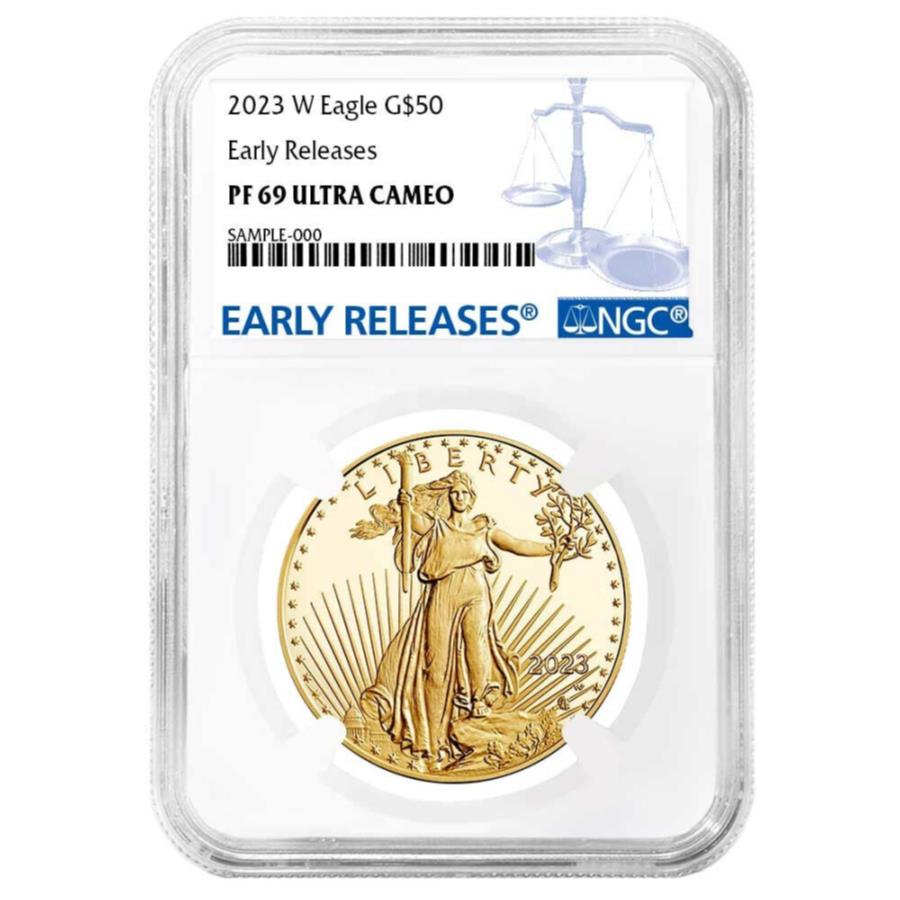 yɔi/iۏ؏tz AeB[NRC _RC [] 2023-Wؖ$ 50AJS[hC[O1IXNGC PF69UC ERu[x 2023-W Proof $50 American Gold Eagle 1 oz NGC PF69UC ER Blue Label