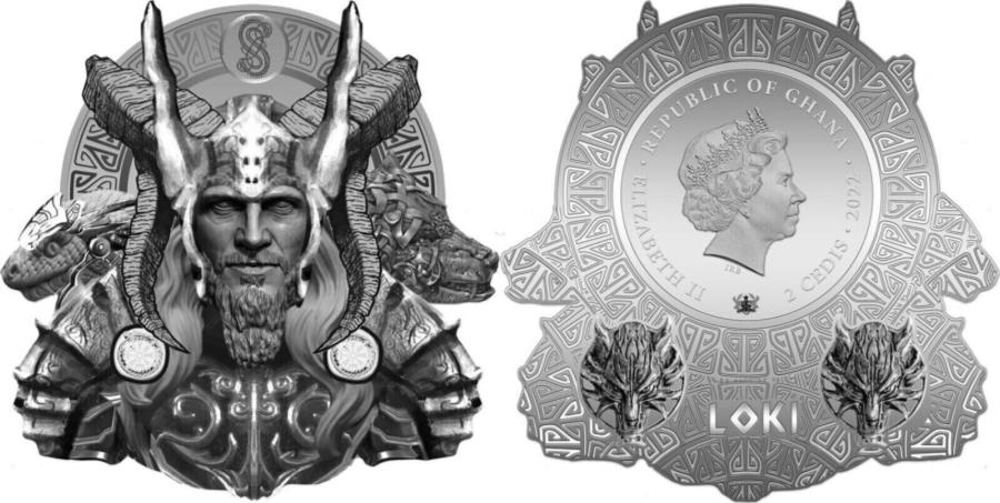 2023ʥΥ륹åɥСå34.3g CN-2,500ߥơ 2023 Ghana Norse Gods Lok...