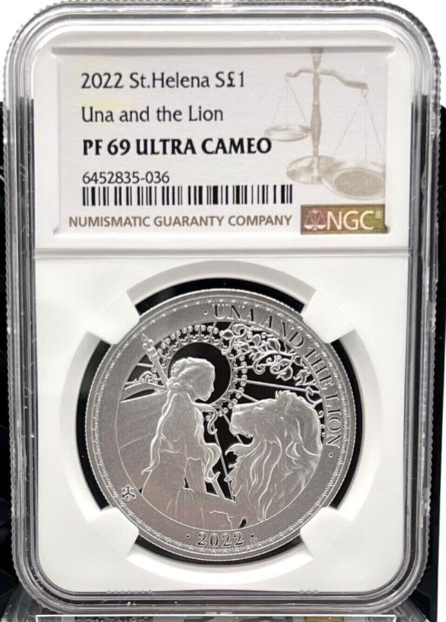 2022 St. Helena UNA＆The Lion Proof 1 OZ .999 S