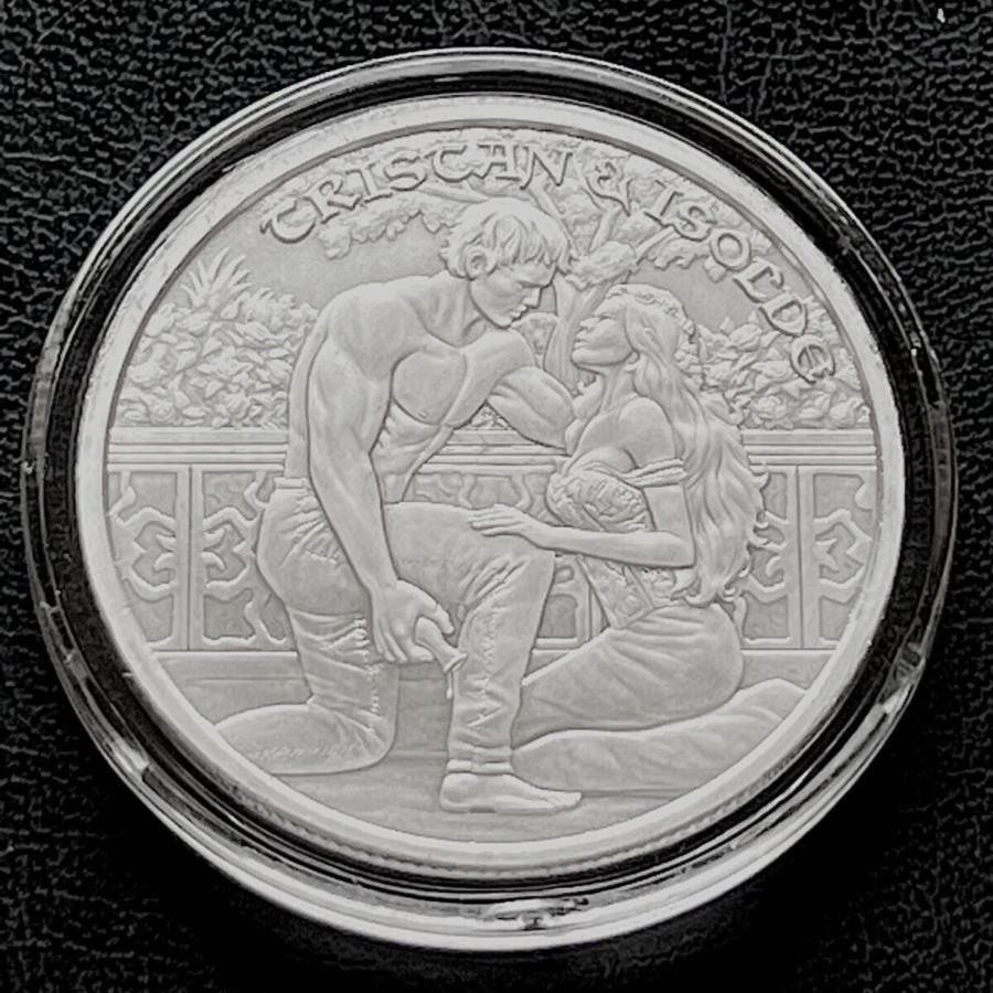 ڶ/ʼݾڽա ƥ 󥳥 [̵] 1ȥꥹȥǥС饦ɥ˥塼 1 oz Medieval Legends Tristan and Isolde Silver Round New