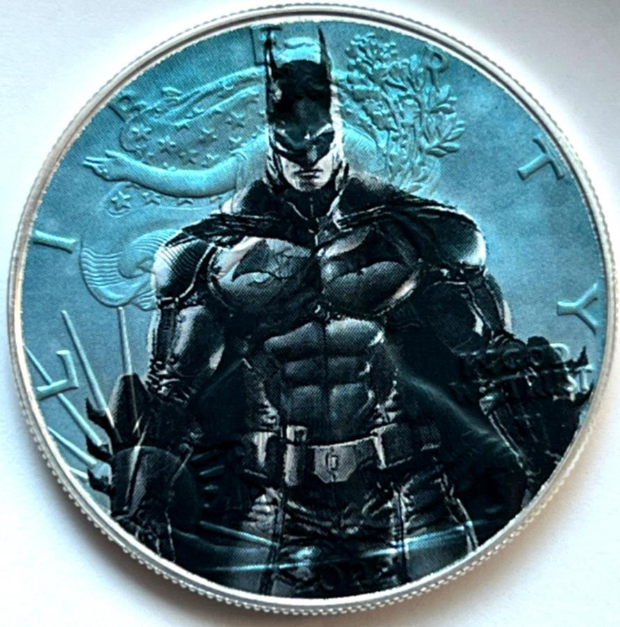 yɔi/iۏ؏tz AeB[NRC _RC [] obg} - AJVo[C[O1IXB .999ŃVo[_[RC Batman - American Silver Eagle 1oz. .999 Limited Edition Silver Dollar Coin