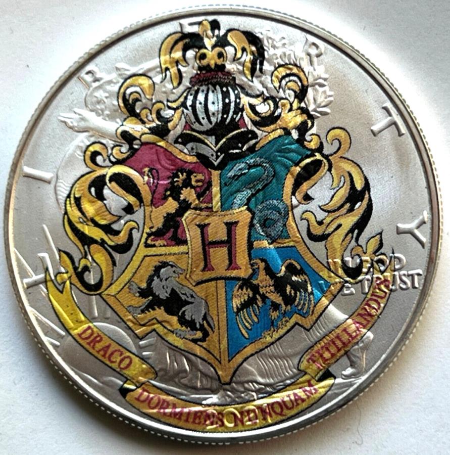 yɔi/iۏ؏tz AeB[NRC _RC [] zO[c - AJVo[C[O - n[|b^[ - 1IX.999Vo[_[RC Hogwarts - American Silver Eagle - Harry Potter - 1oz .999 Silver Dollar Coin