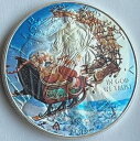 【極美品/品質保証書付】 アンティークコイン モダンコイン [送料無料] メリークリスマスサンタ - アメリカンシルバーイーグル1オンス.999シルバーダラーコイン Merry Christmas Santa - American Silver Eagle 1oz .999 Silver Dollar Coin