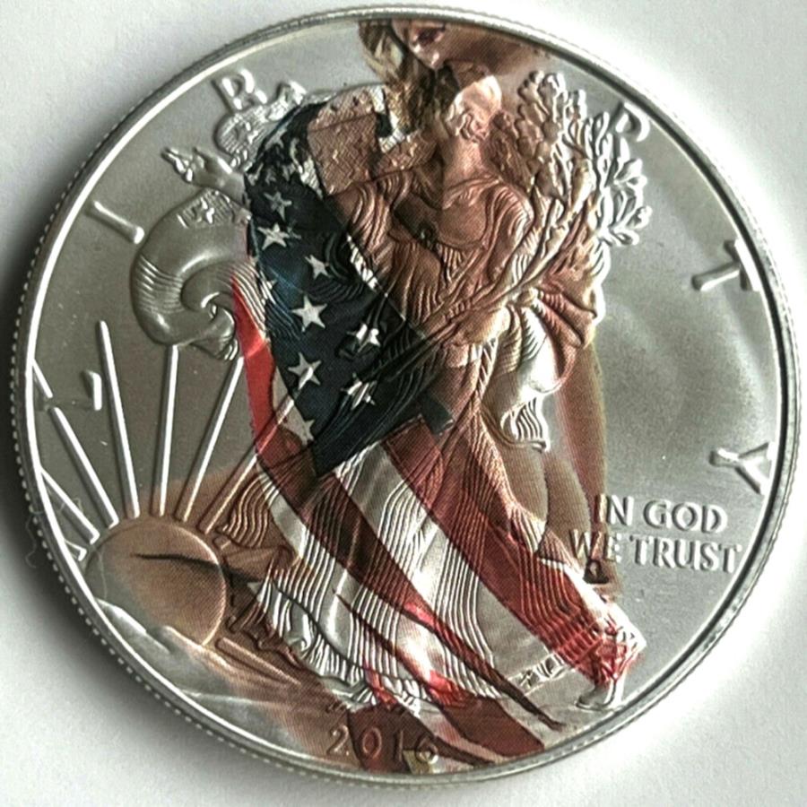 【極美品/品質保証書付】 アンティークコイン モダンコイン 送料無料 アメリカ合衆国セクシーな女性フラッグアメリカンシルバーイーグル1オンス.999シルバーダラーコイン United States Sexy Woman Flag American Silver Eagle 1oz .999 Silver Dollar Coin