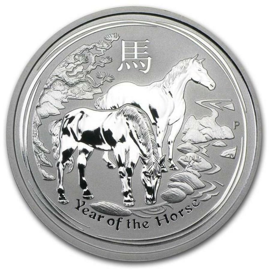  アンティークコイン モダンコイン  2014年オーストラリアの馬の年1/2オンスシルバーBU（シリーズII） 2014 Australia Year of the Horse 1/2 oz Silver BU (Series II)