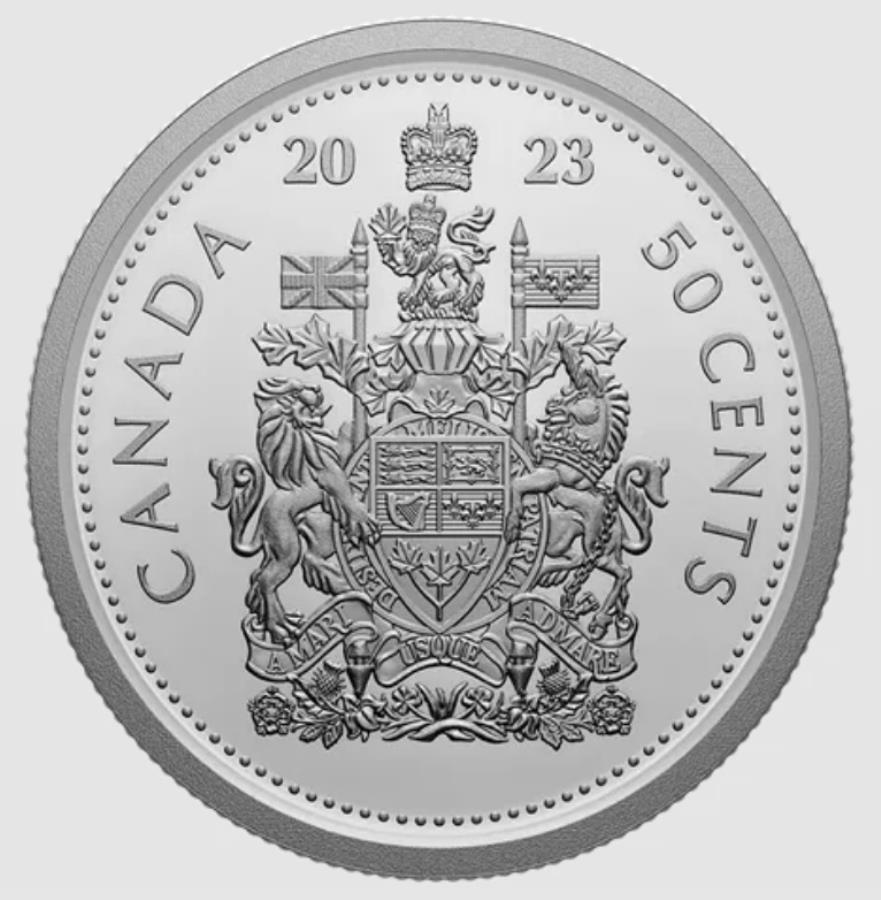 2023カナダ50セント純銀 - 2023年の表紙 - プルーフセットから 2023 Canada 50 cent pure silver -unique obverse for 2023 - from proof set