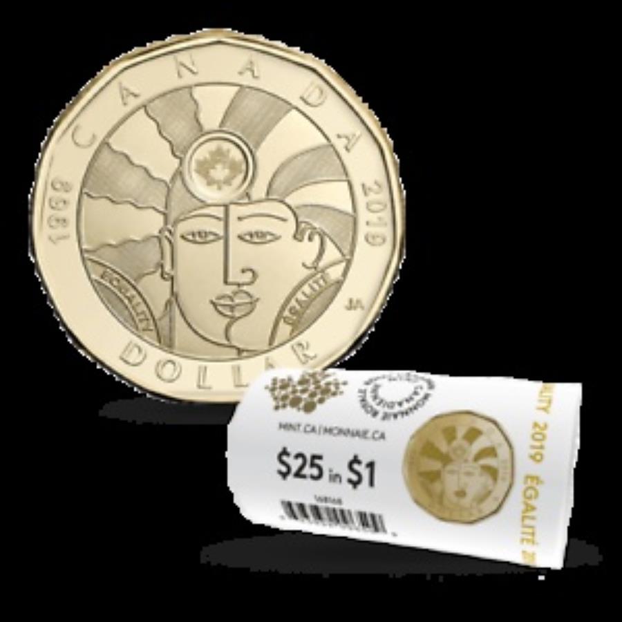  アンティークコイン モダンコイン  2019カナダ平等ルーニーダラー$ 1-ロールからの完璧なコイン 2019 Canada Equality Loonie Dollar $1 -- perfect coin from roll