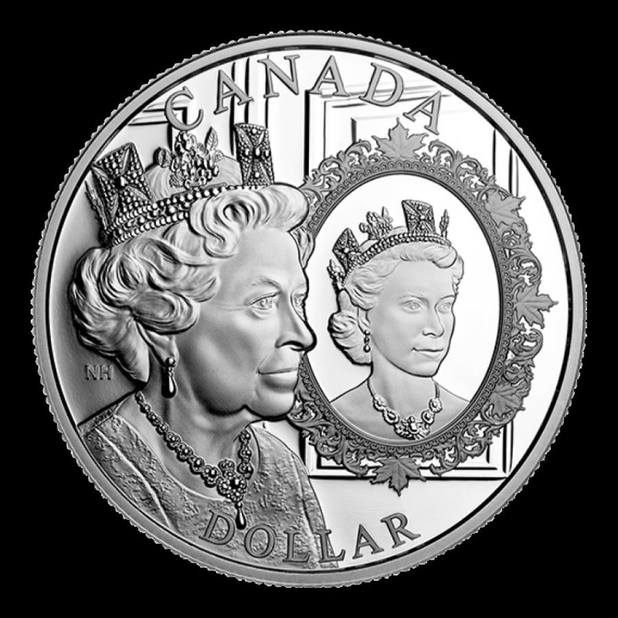 【極美品/品質保証書付】 アンティークコイン モダンコイン 送料無料 2022カナダプラチナジュビリークイーンエリザベスII 99.99％シルバーダラー 2022 Canada Platinum Jubilee Queen Elizabeth II 99.99 Silver dollar