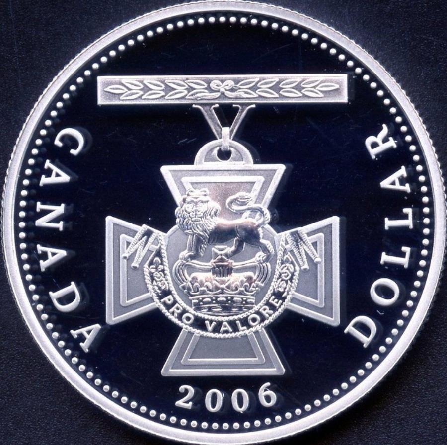  アンティークコイン モダンコイン  2006年カナダビクトリアクロスプルーフフィニッシュシルバーダラー - コインのみ（ケースアクセス） 2006 Canada Victoria Cross proof finish silver dollar - coin only (case avail)