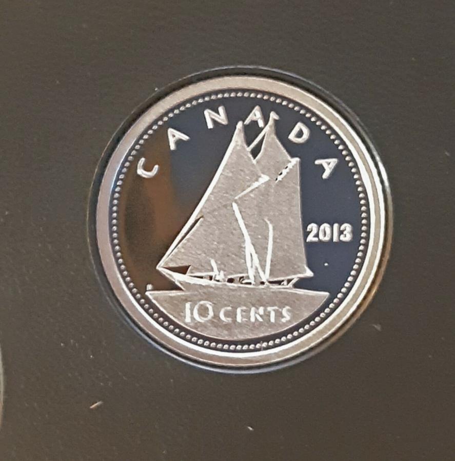 yɔi/iۏ؏tz AeB[NRC _RC [] 2013 Canada Classic Bluenose Design Proof Finish 10 Cent Pure Silver-Zbg 2013 Canada Classic Bluenose design proof finish 10 cent pure silver - from set