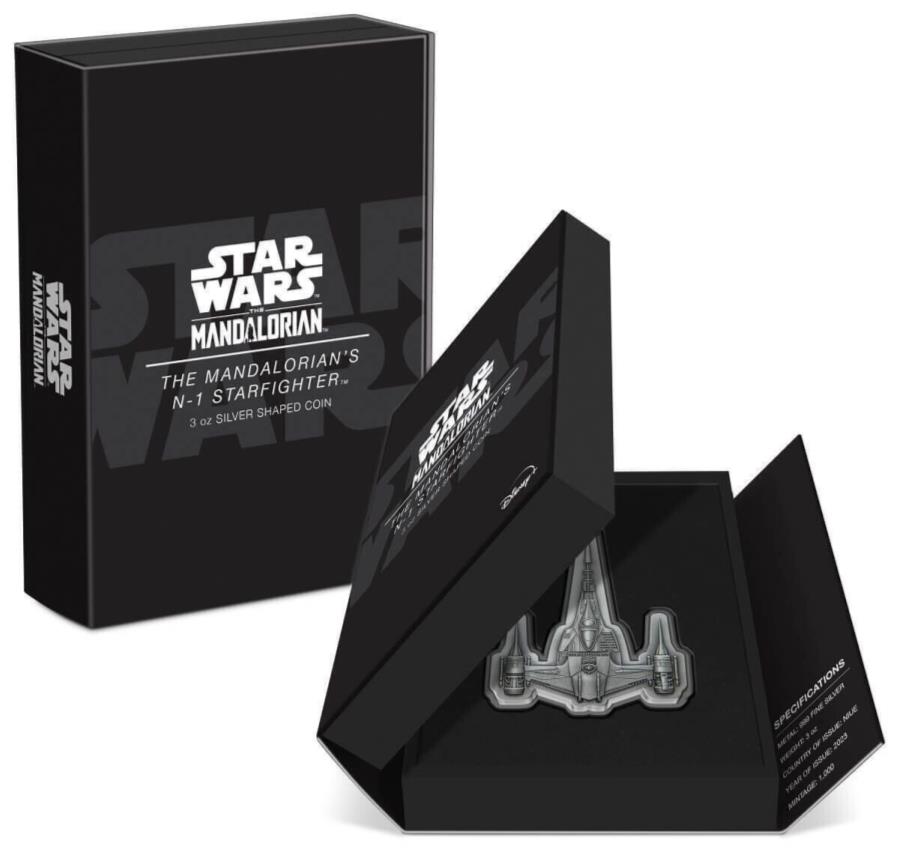 ڶ/ʼݾڽա ƥ 󥳥 [̵] 2023 - ޥꥢN -1ե3󥹥С 2023 Star Wars - The Mandalorian's N-1 Starfighter 3oz Silver Shaped Coin