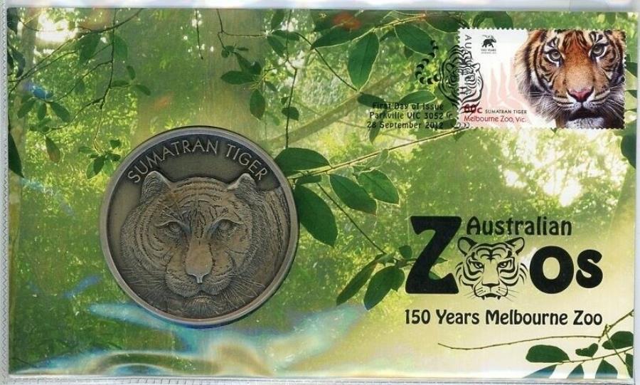 【極美品/品質保証書付】 アンティークコイン モダンコイン [送料無料] オーストラリア150年メルボルン動物園2012フィラテリックな貨幣カバー Australia 150 Years Melbourne Zoo 2012 Philatelic Numismatic Covers