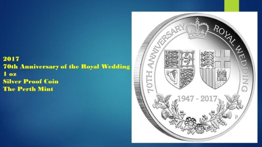 yɔi/iۏ؏tz AeB[NRC _RC [] I[XgA1hCEFfBO2017Vo[RC70NLO Australia 1 Dollar 70th Anniversary of the Royal Wedding 2017 Silver Coin