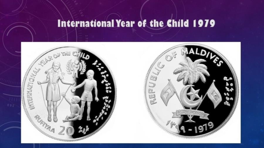 【極美品/品質保証書付】 アンティークコイン モダンコイン [送料無料] Maldives 20 Rufiyaa 1979 Child Silver Coinの国際年 Maldives 20 Rufiyaa 1979 International Year of the Child Silver Coin