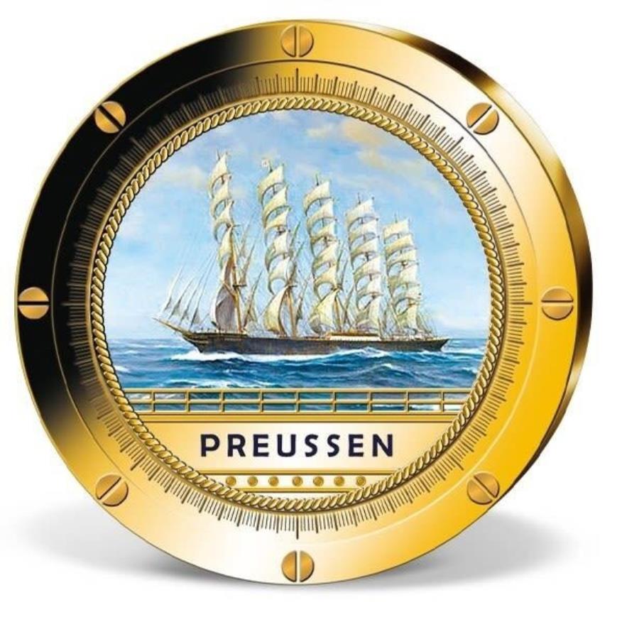  アンティークコイン モダンコイン  プラセン世界で最も有名な船記念イングランドメダル Preussen The Most Famous Ships in the World Commemorative England Medal