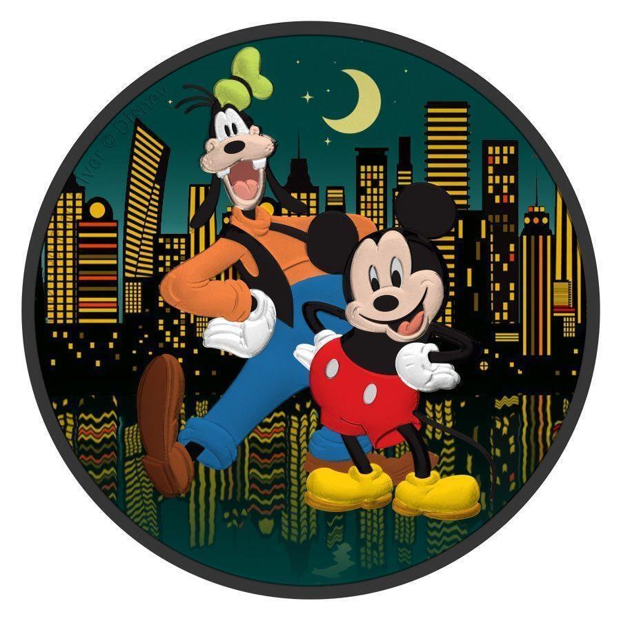 ڶ/ʼݾڽա ƥ 󥳥 [̵] 2021 Niue Islands 2ɥǥˡ - ߥåեʥȥƥ1󥹥С - 2021 Niue Islands $2 Disney - Mickey &Goofy Night City 1 Oz Silver Coin-