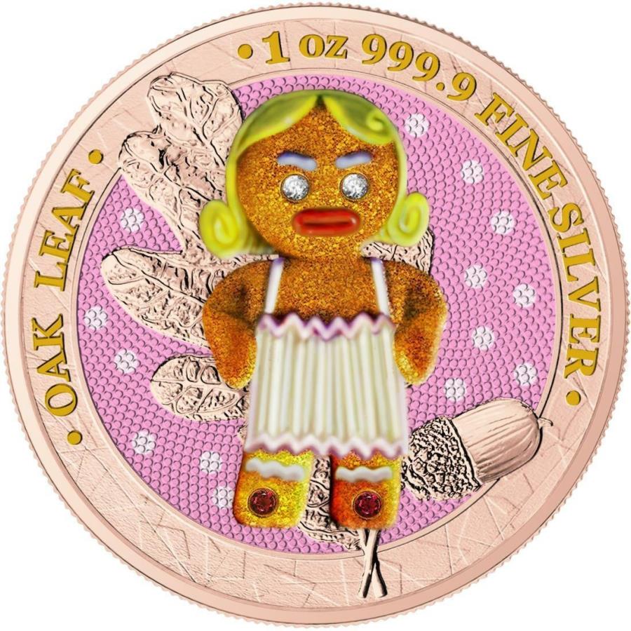  アンティークコイン モダンコイン  2019ドイツ5マーク-Bejeweled Gingerbread -Angry Mommy -1oz Silver Coin- 2019 Germany 5 Mark - Bejeweled Gingerbread - Angry Mommy - 1oz Silver Coin-