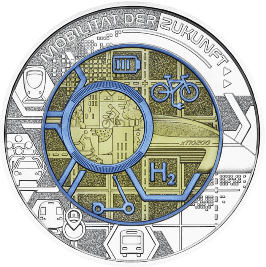 2021シルバーニオビウムコイン - スマートモビリティ 2021 Silver Niobium Coin - Smart Mobility