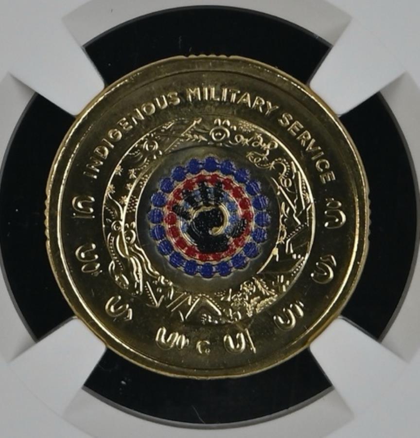  アンティークコイン モダンコイン  2021オーストラリア先住民兵役$ 2 NGCグレードMS 67 2021 Australia Indigenous Military Service $2 NGC Grade MS 67