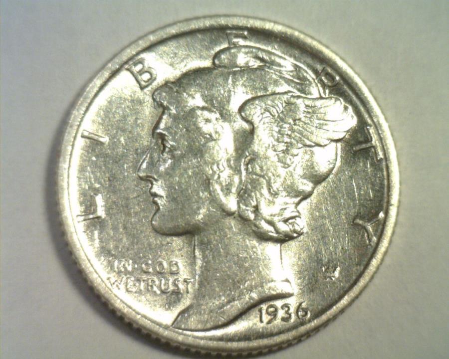 yɔi/iۏ؏tz AeB[NRC _RC [] 1936zɂĂ̐_C̑I+ ch au+fGȃIWiRC{uRC 1936 MERCURY DIME CHOICE ABOUT UNCIRCULATED+ CH AU+ NICE ORIGINAL COIN BOBS COIN