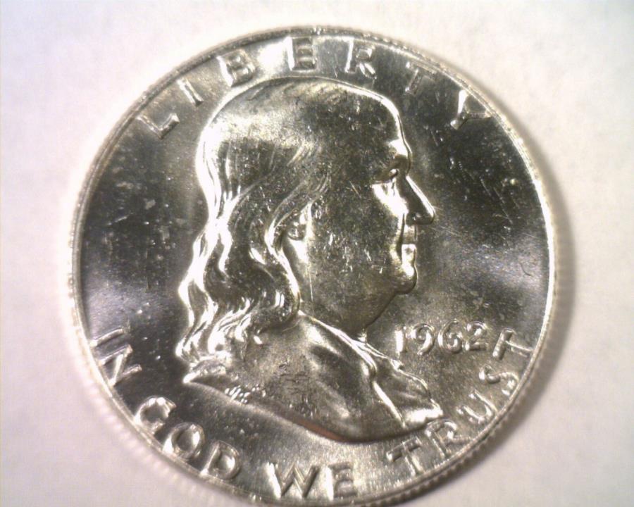 yɔi/iۏ؏tz AeB[NRC _RC [] 1962-dtNh̑Iz+ chB uncB+fGȃIWiRC 1962-D FRANKLIN HALF DOLLAR CHOICE UNCIRCULATED+ CH. UNC.+ NICE ORIGINAL COIN