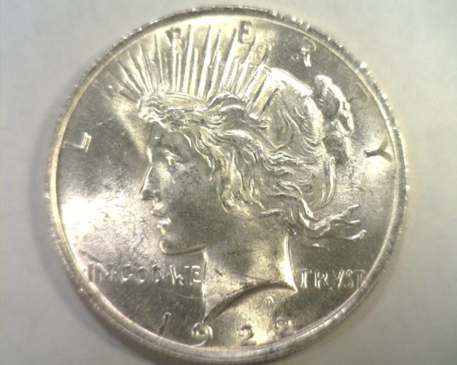 yɔi/iۏ؏tz AeB[NRC _RC [] 1922NaVo[_[Uncirculated uncB Bobs Coins̑fGȃIWiRC 1922 PEACE SILVER DOLLAR UNCIRCULATED UNC. NICE ORIGINAL COIN FROM BOBS COINS