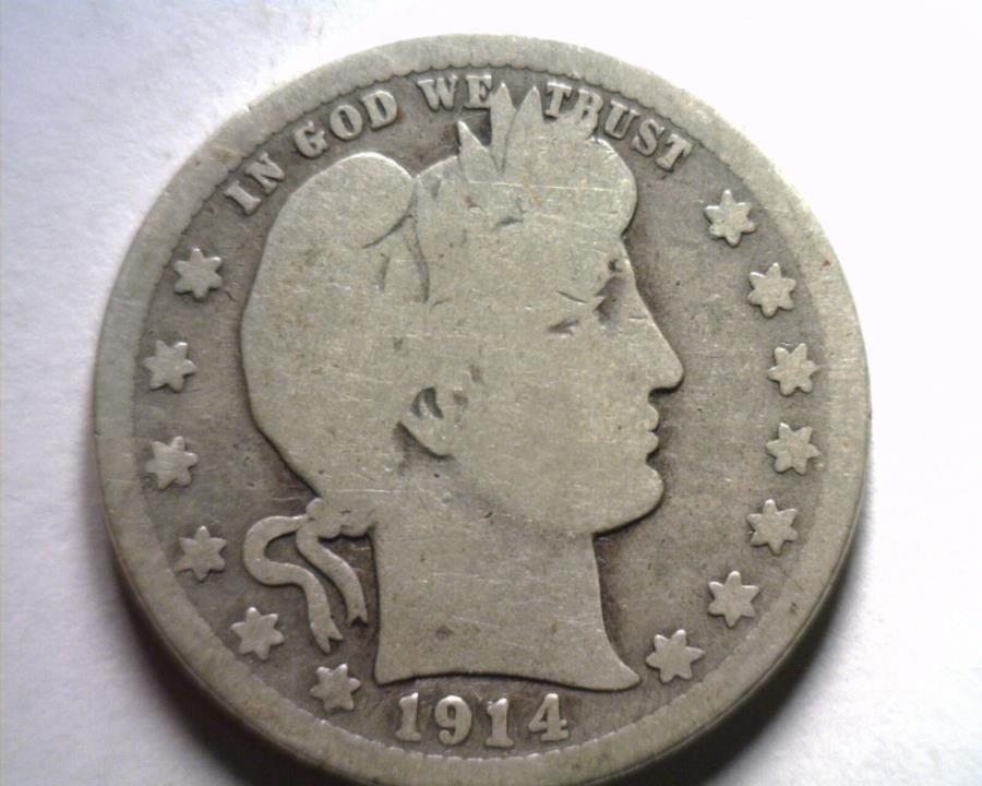 ڶ/ʼݾڽա ƥ 󥳥 [̵] 1914ССɥ륰åGŨʥꥸʥܥ֥99c 1914 BARBER QUARTER DOLLAR GOOD G NICE ORIGINAL BOBS COINS WHOLESALE 99c SHIP