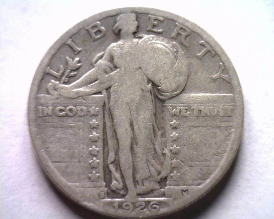 yɔi/iۏ؏tz AeB[NRC _RC [] 1926-SX^fBOoeBNH[^[Obh+ G+Փ˃_C̕\ /tIWi 1926-S STANDING LIBERTY QUARTER GOOD+ G+ CLASHED DIE OBVERSE / REVERSE ORIGINAL