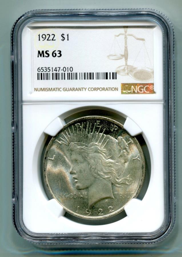 yɔi/iۏ؏tz AeB[NRC _RC [] 1922aVo[_[NGC MS63{uXRC̑fGȃIWiRCD 1922 PEACE SILVER DOLLAR NGC MS63 NICE ORIGINAL COIN FROM BOBS COINS FAST SHIP