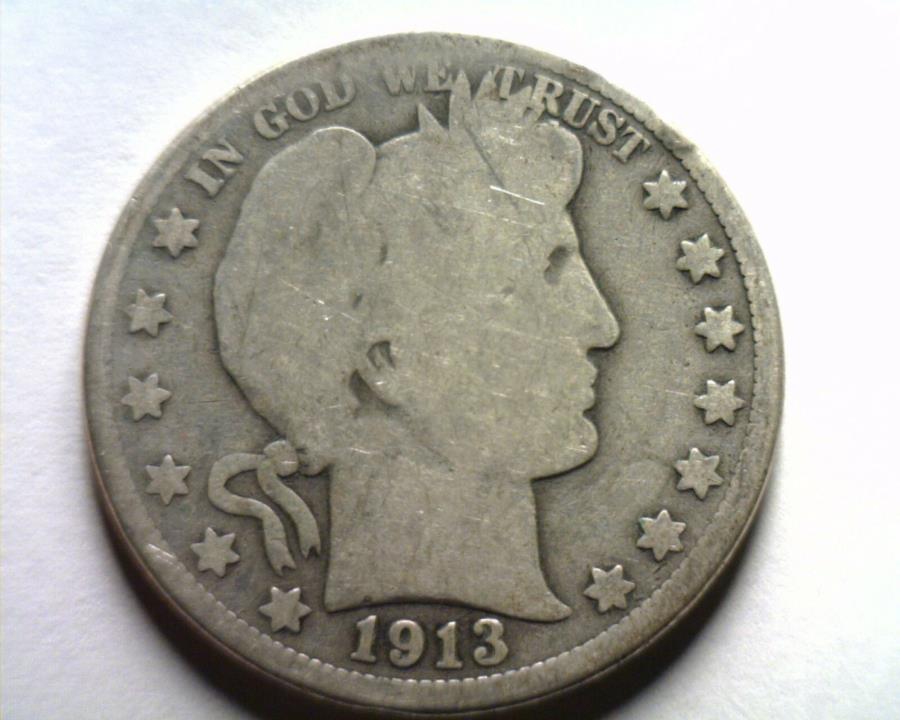 yɔi/iۏ؏tz AeB[NRC _RC [] 1913o[o[n[t_[ObhG{uXRC̑fGȃIWiRCo 1913 BARBER HALF DOLLAR GOOD G NICE ORIGINAL COIN FROM BOBS COINS FAST SHIPMENT