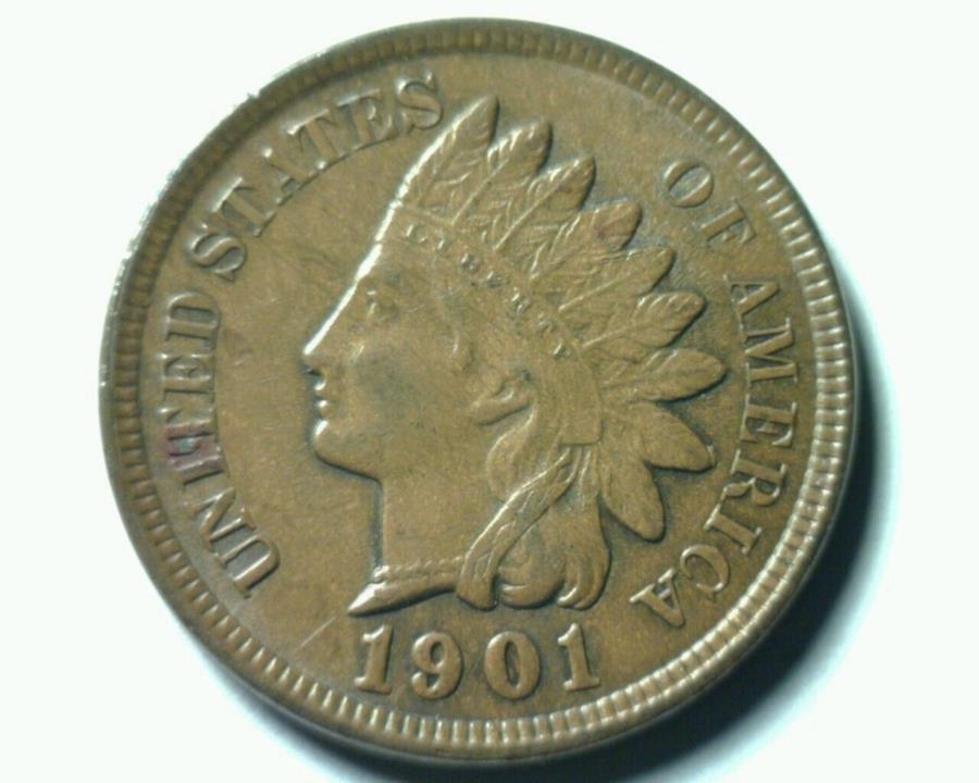 yɔi/iۏ؏tz AeB[NRC _RC [] 1901CfBAZgyj[zUNCBfGȃIWiRC{uXRCD 1901 INDIAN CENT PENNY UNCIRCULATED UNC. NICE ORIGINAL COIN BOBS COINS FAST SHIP