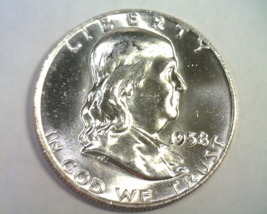 yɔi/iۏ؏tz AeB[NRC _RC [] 1958-dtNn[t_[`CXz / gem ch unc / gemj[XIWi 1958-D FRANKLIN HALF DOLLAR CHOICE UNCIRCULATED / GEM CH UNC / GEM NICE ORIGINAL