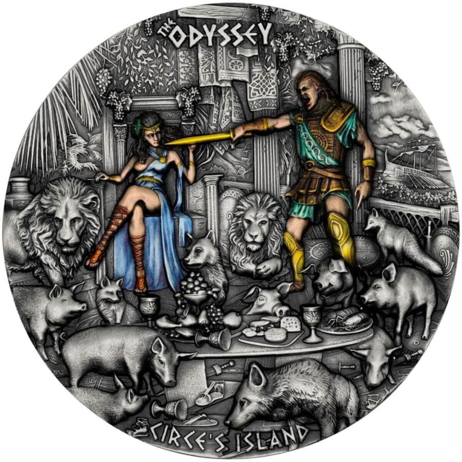 2023 Niue Odyssey Circe's Island 3oz Silver Antiqued Coin500Mintage ...